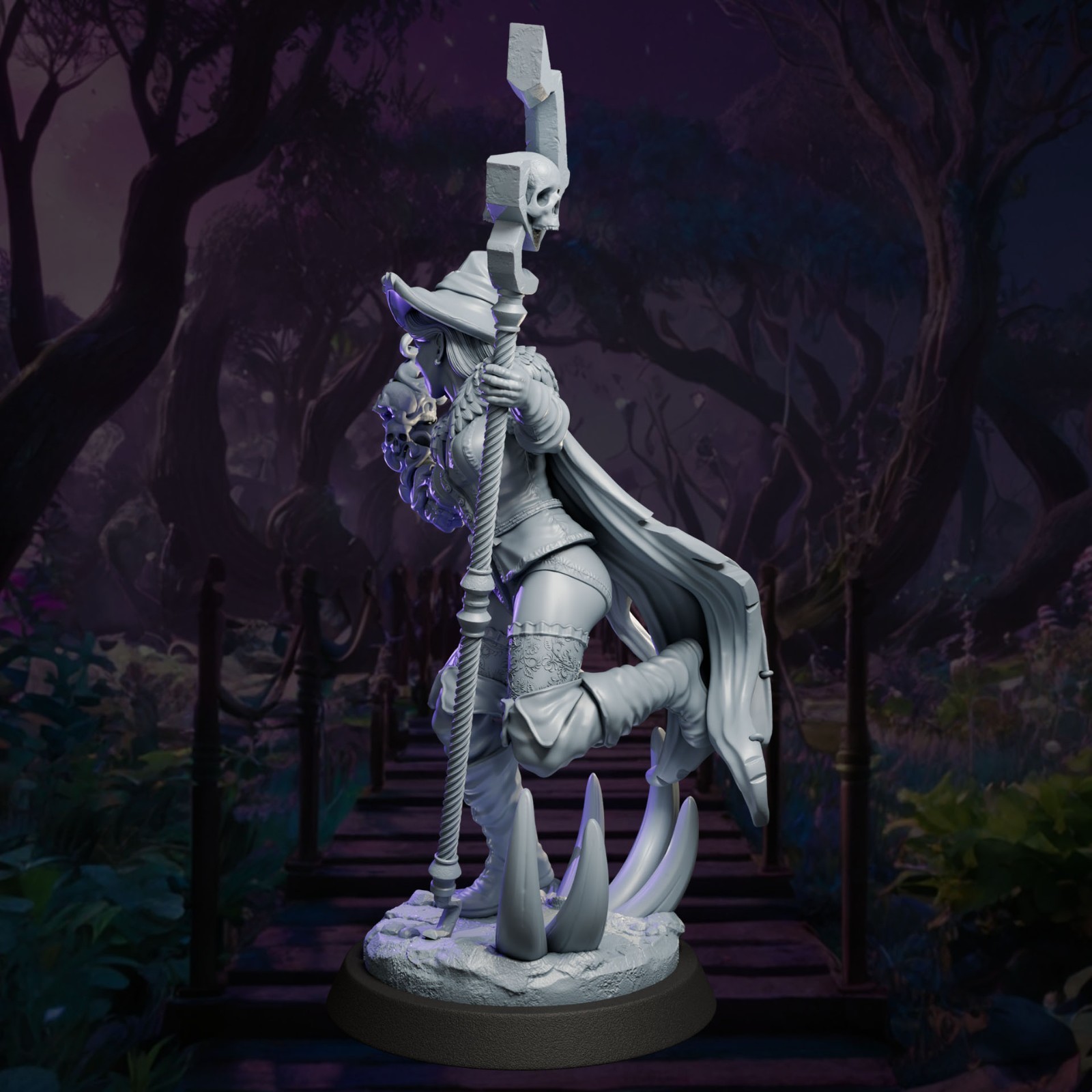 Dungeons & Dragons Playable Character - Female Human Vesperine - Warlock