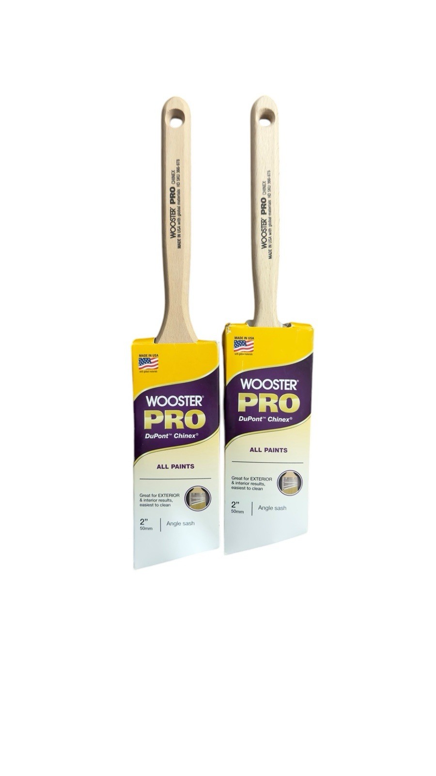 Wooster Pro DuPont Chinex 2" Thin Angle Sash Paint Brush for All Paints & Stains
