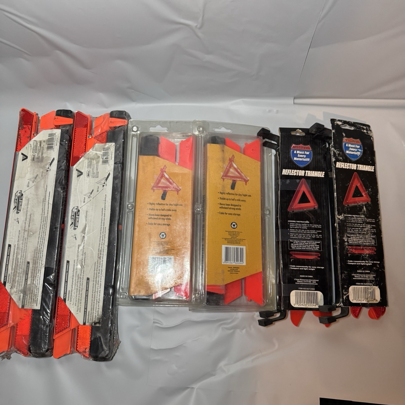 6 Sets Victor Auto Emergency Warning Triangles Traffic Safety Triangle Road NEW