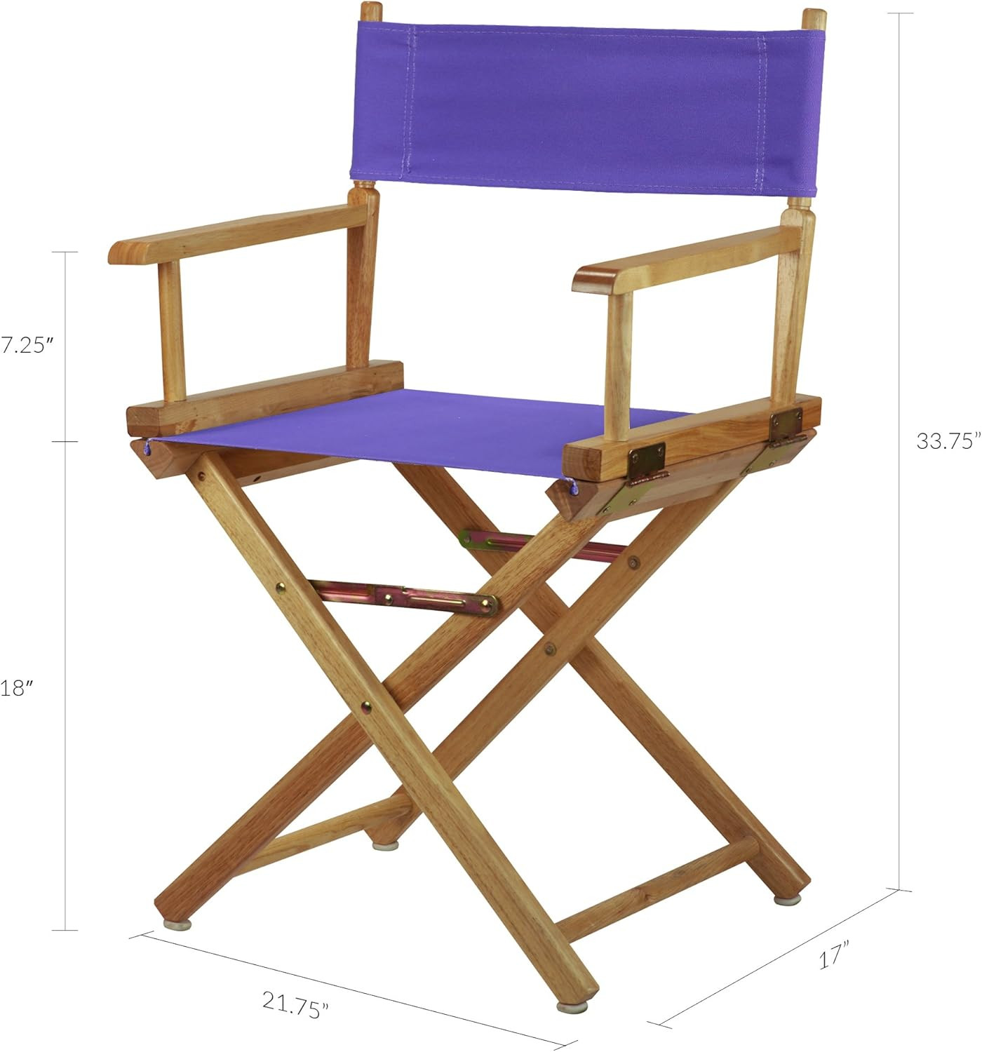 200-00/021-41 Director Chair 18" - Classic Height Natural Frame/Purple Canvas