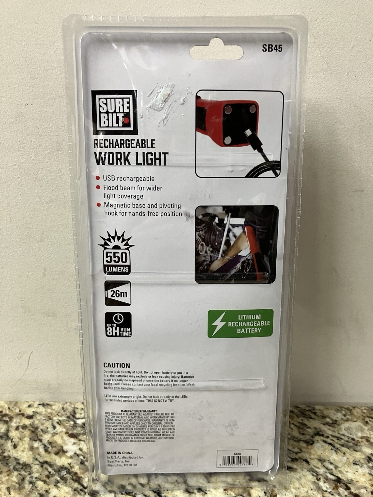 Sure Bilt Rechargeable Work light 550 lumen set Led SB45