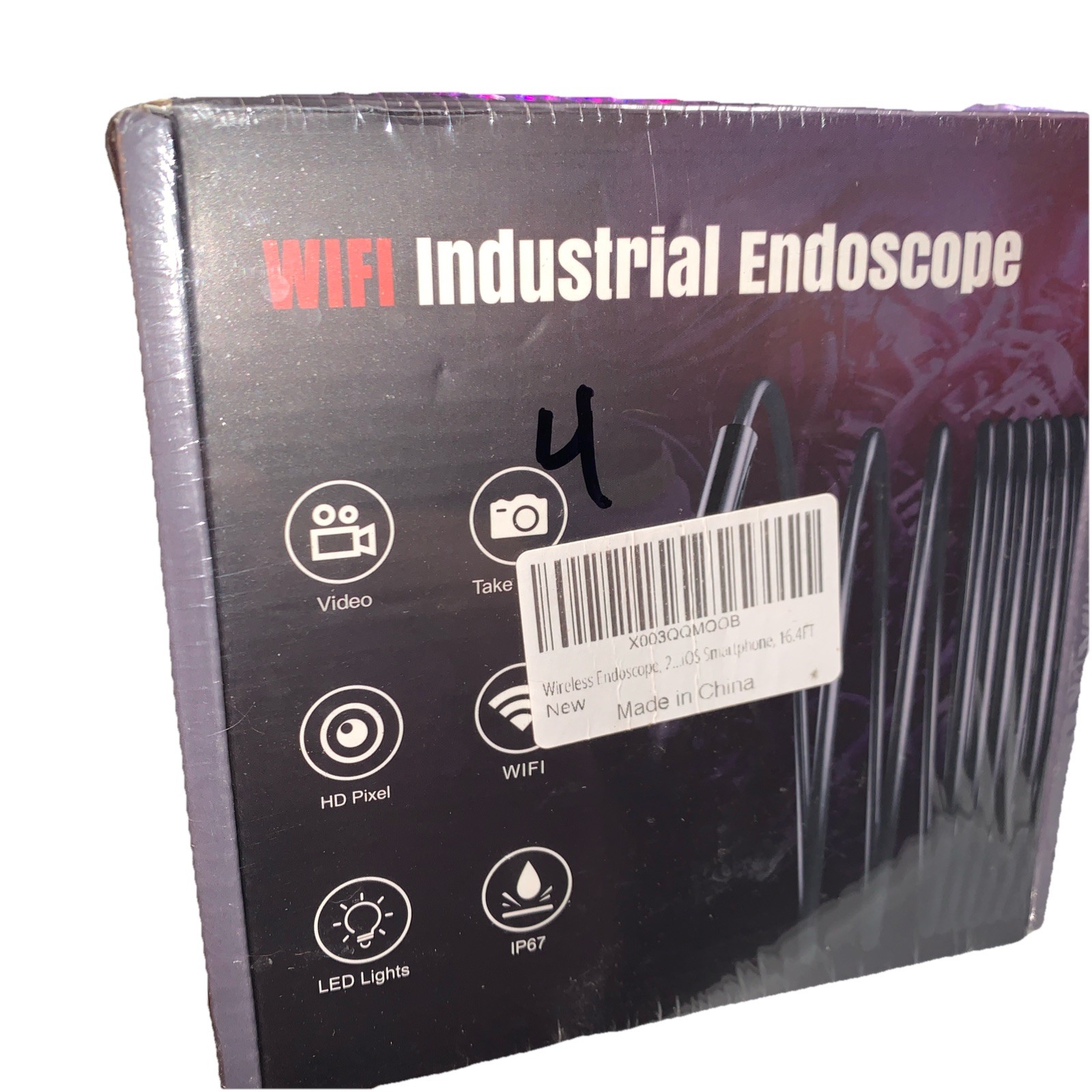 Endoscope & Light, 1920P HD Borescope with 8 Adjustable LED Lights, 16.4FT...