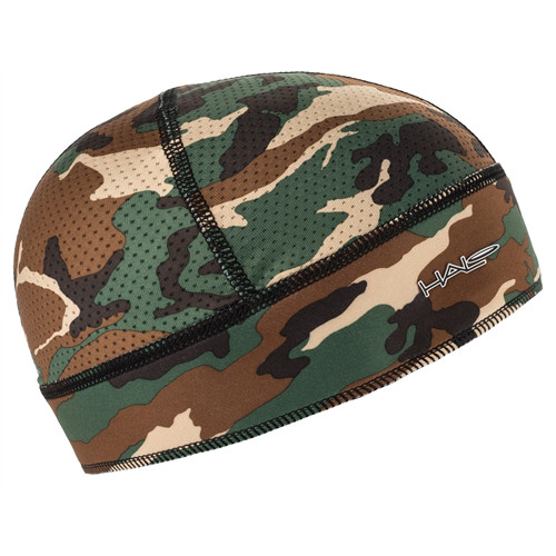 Camo Green Halo Skull Cap Headband with Sweat-Wicking & Sun Protection, USA-Made