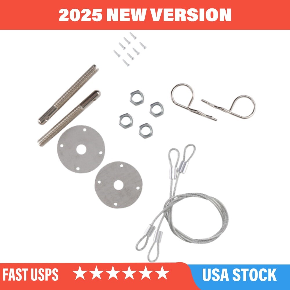 Stainless Steel Hood Pin Mount Kit for Universal Racing Car Bonnet