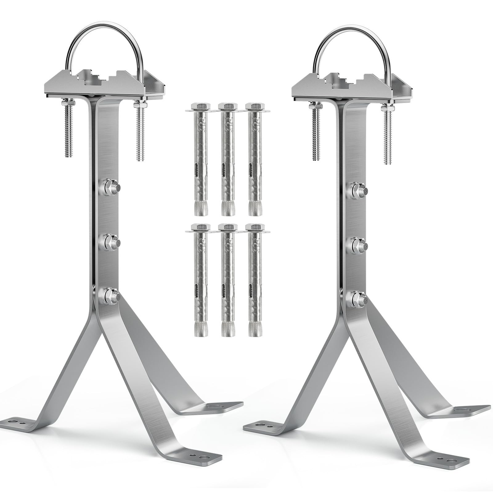 Antenna Mounting Bracket 12 Inch SUS304 Stainless Steel Mast Wall Mount Clamp...