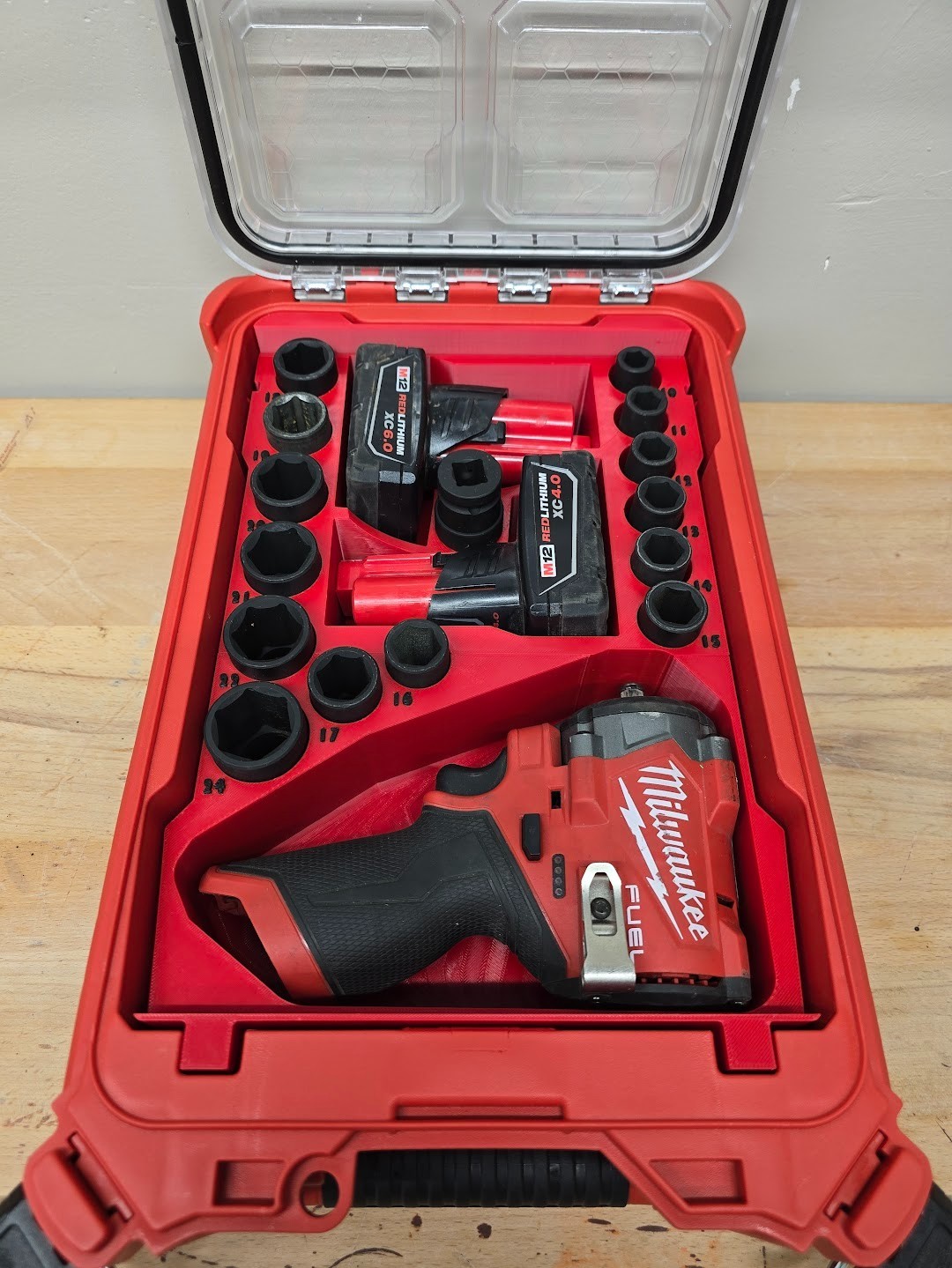 Milwaukee Packout - INSERT ONLY - For M12 Stubby 1/2" Metric Sockets