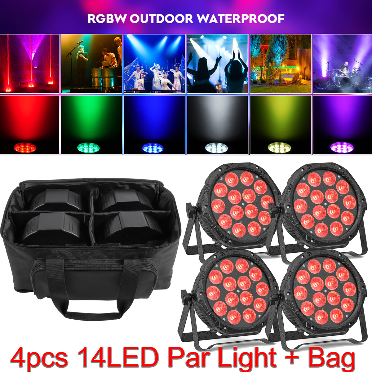LED 14x15W IP65 Outdoor Waterproof RGBW 4IN1 Par Wash DJ Garden Club stage Light