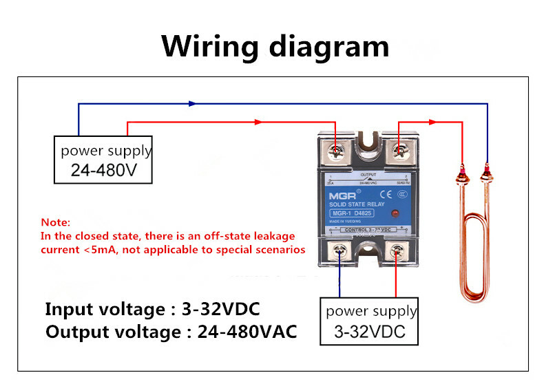 10A~150A MGR-1 single-phase solid state relay SSR DC-AC 4-480VAC/3-32VDC