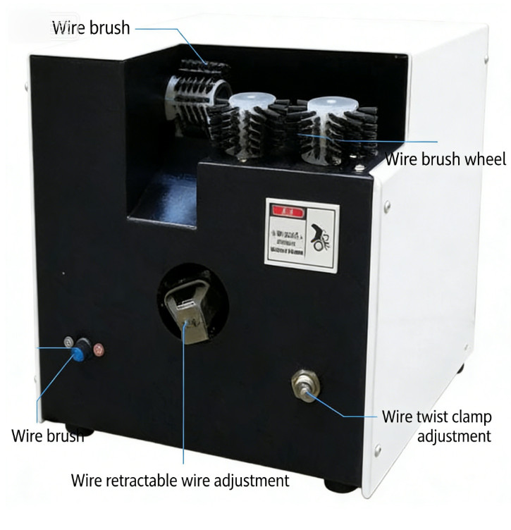 Shielded Wire Brushing and Twisting Machine Small Stripping Twister Machine 220v