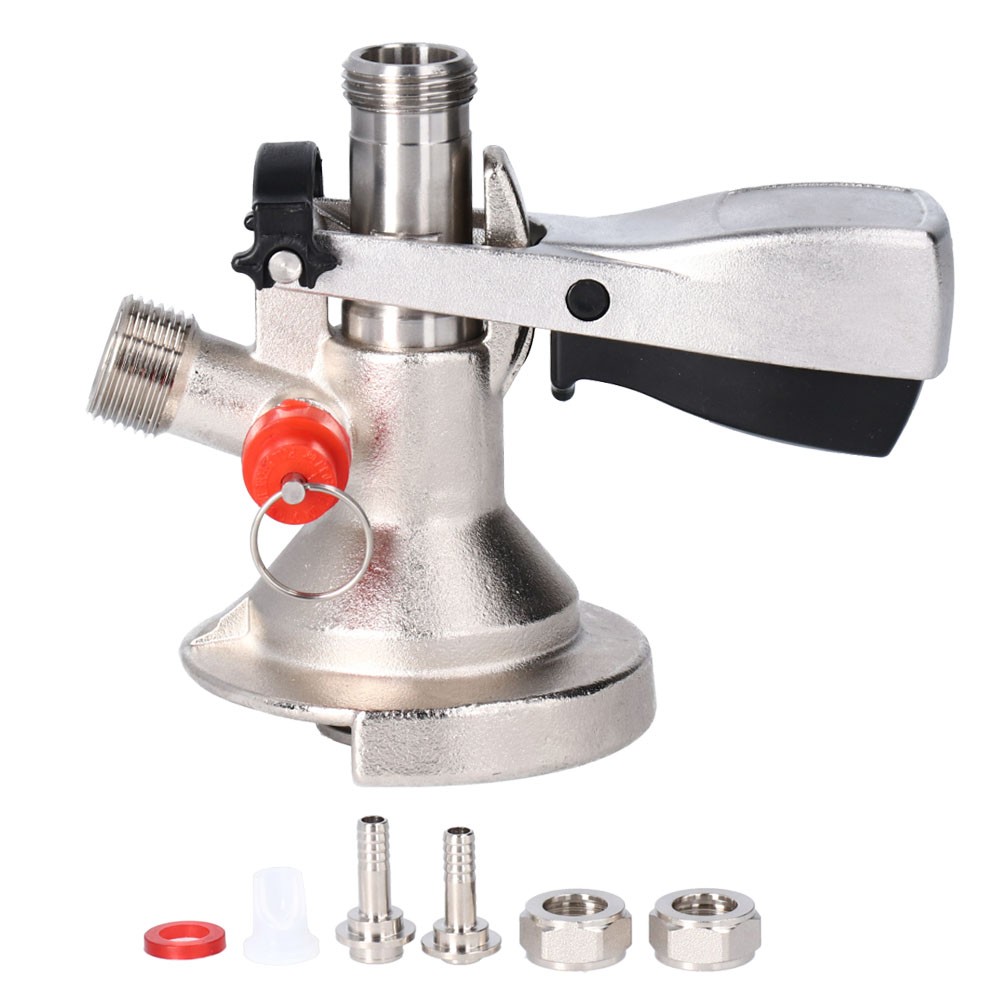 Beer Keg Tap Distributor G5/8 A Type Coupler Connector With Relief Valve Brewing