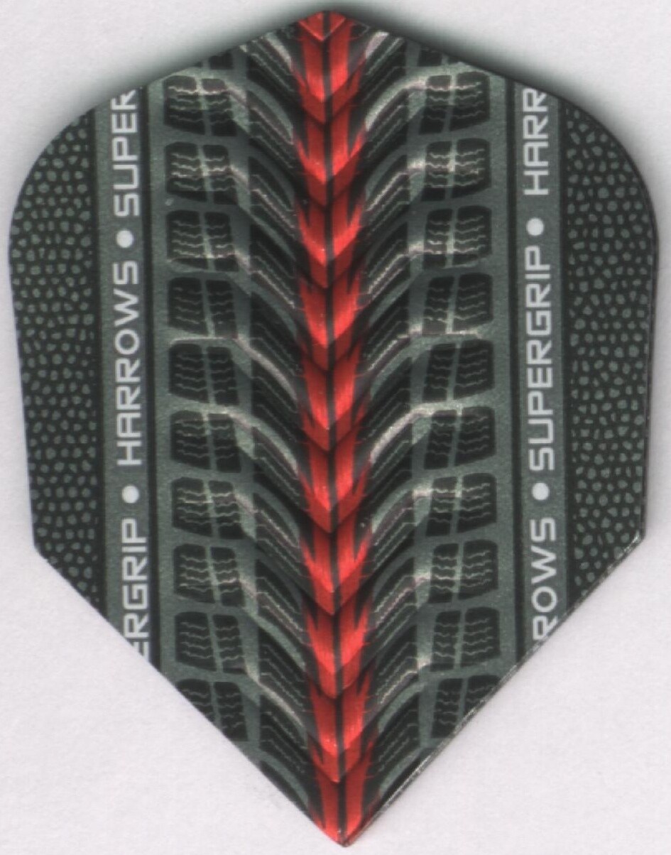 Red HARROWS SUPERGRIP Dimplex Ribs Dart Flights: 3 per set