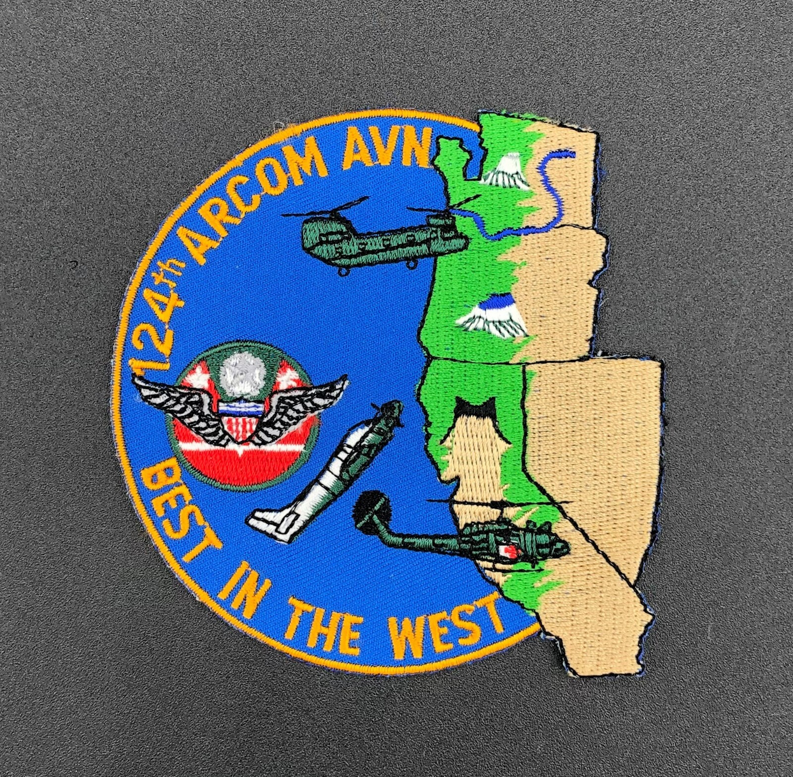 124th ARCOM AVN Best In The West Army Aviation Patch OEF OIF