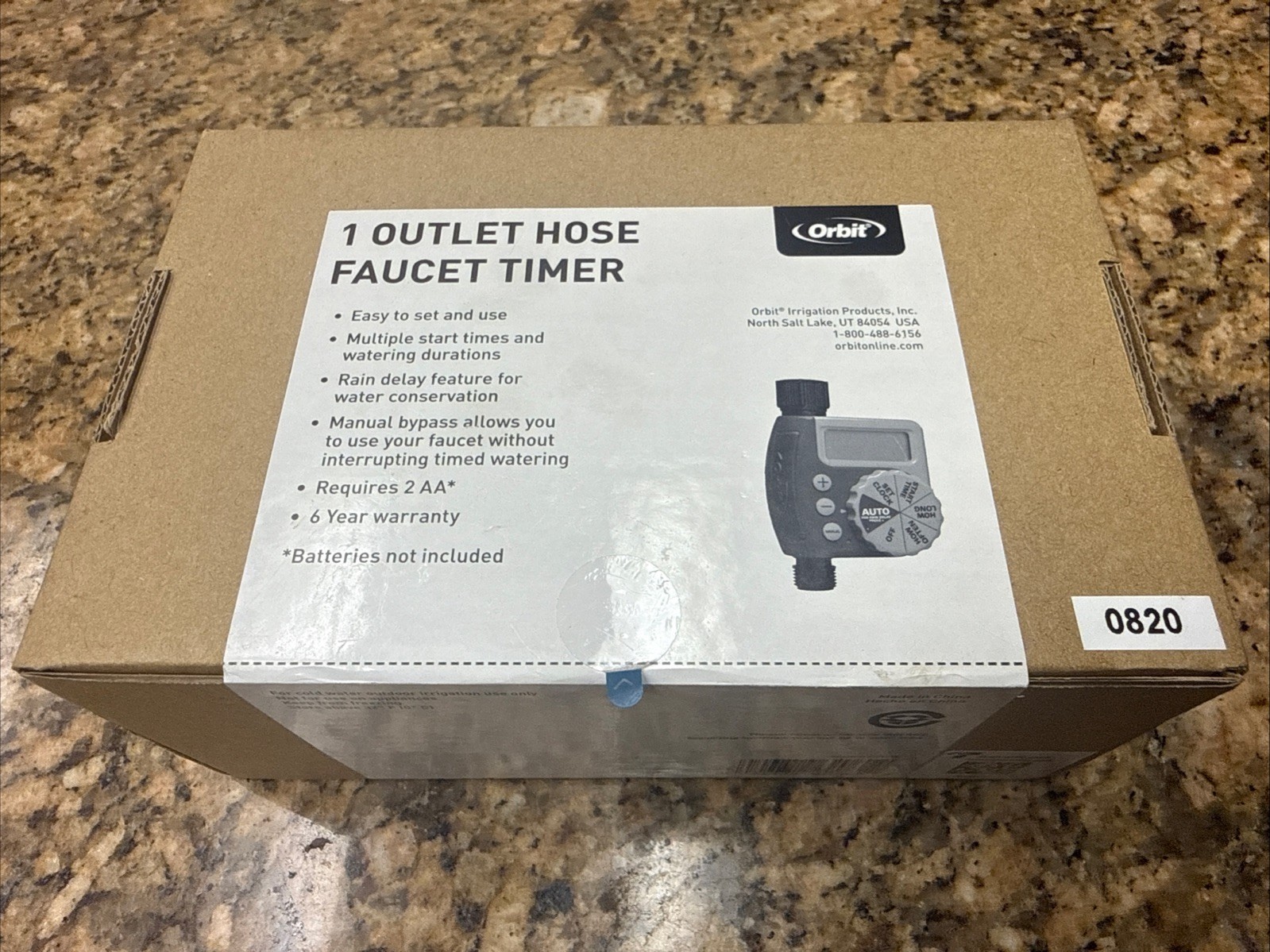 Orbit 62061Z Single-Outlet Hose Watering Timer - Green New In Box