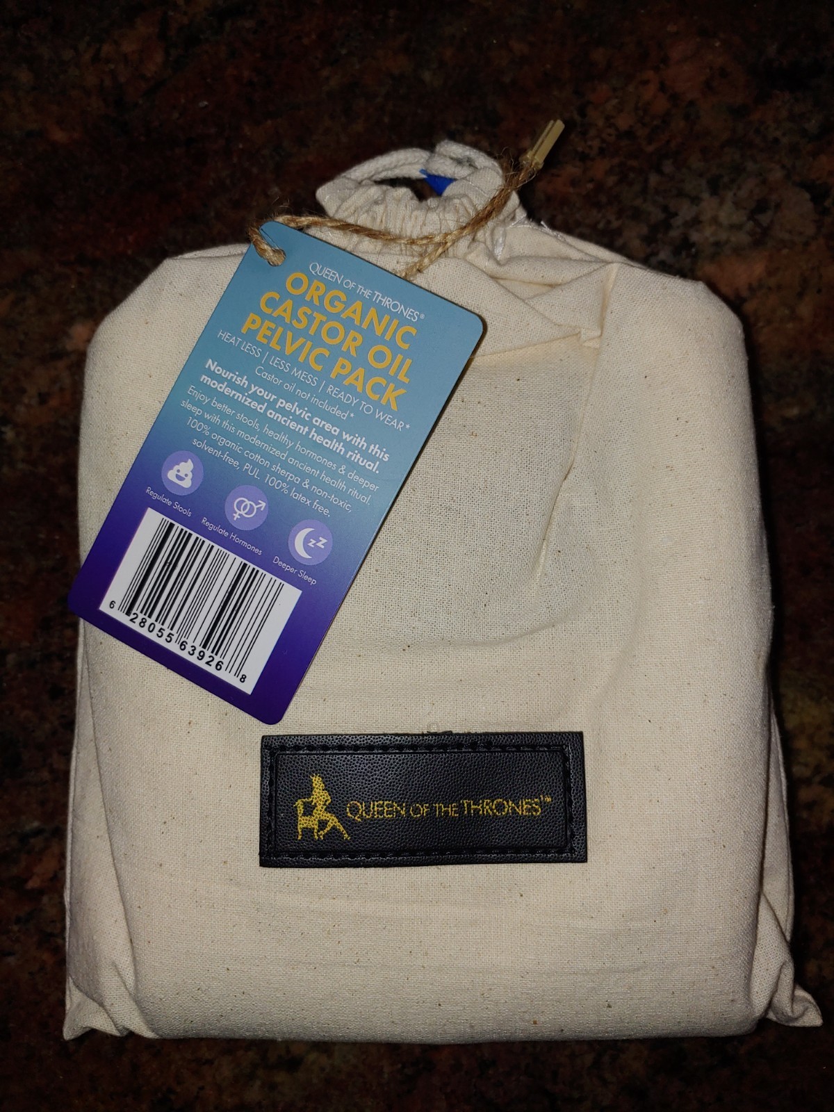 Queen Of The Thrones Organic Castor Oil Pelvic Pack Organic Cotton