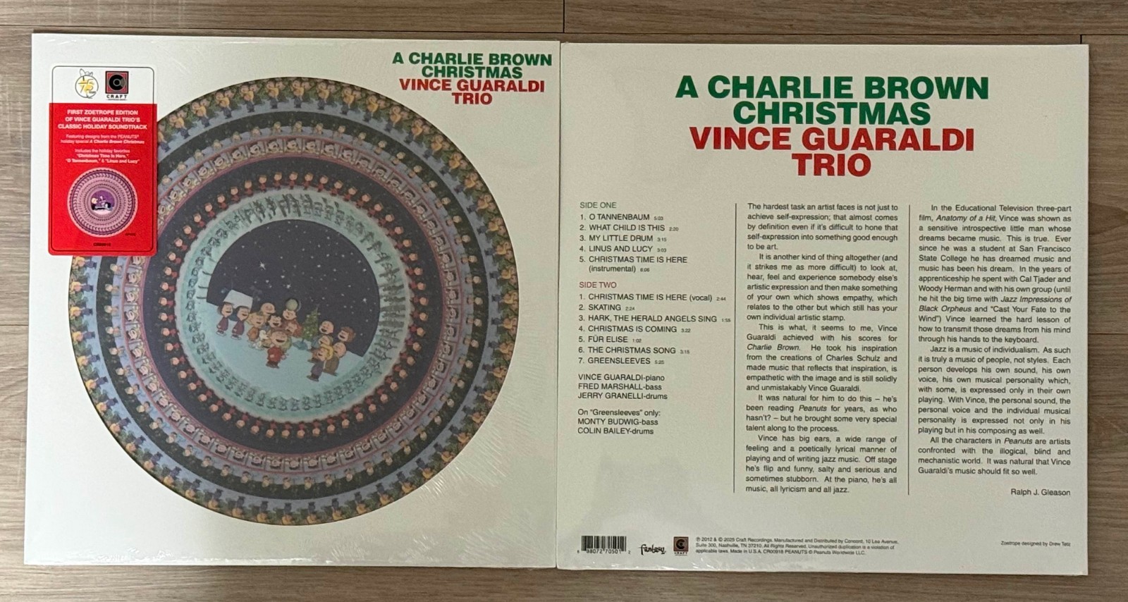 A Charlie Brown Christmas- Zoetrope Image 180G Vinyl Record Album-Vince Guaraldi