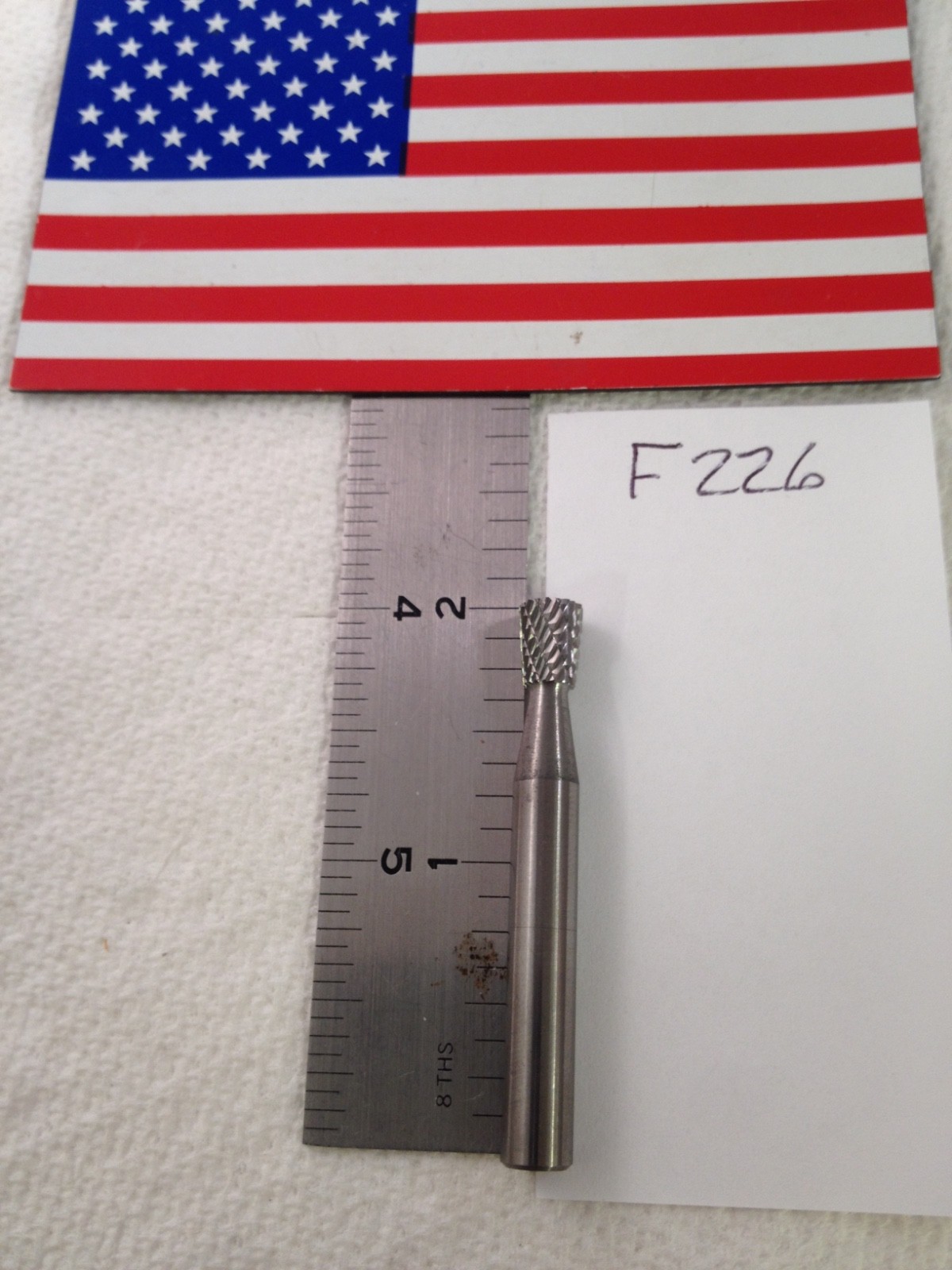 NEW FALCON/SGS 1/4" SHANK CARBIDE BURR SN-1 inverted DOUBLE CUT 1/4" LOC (F226)