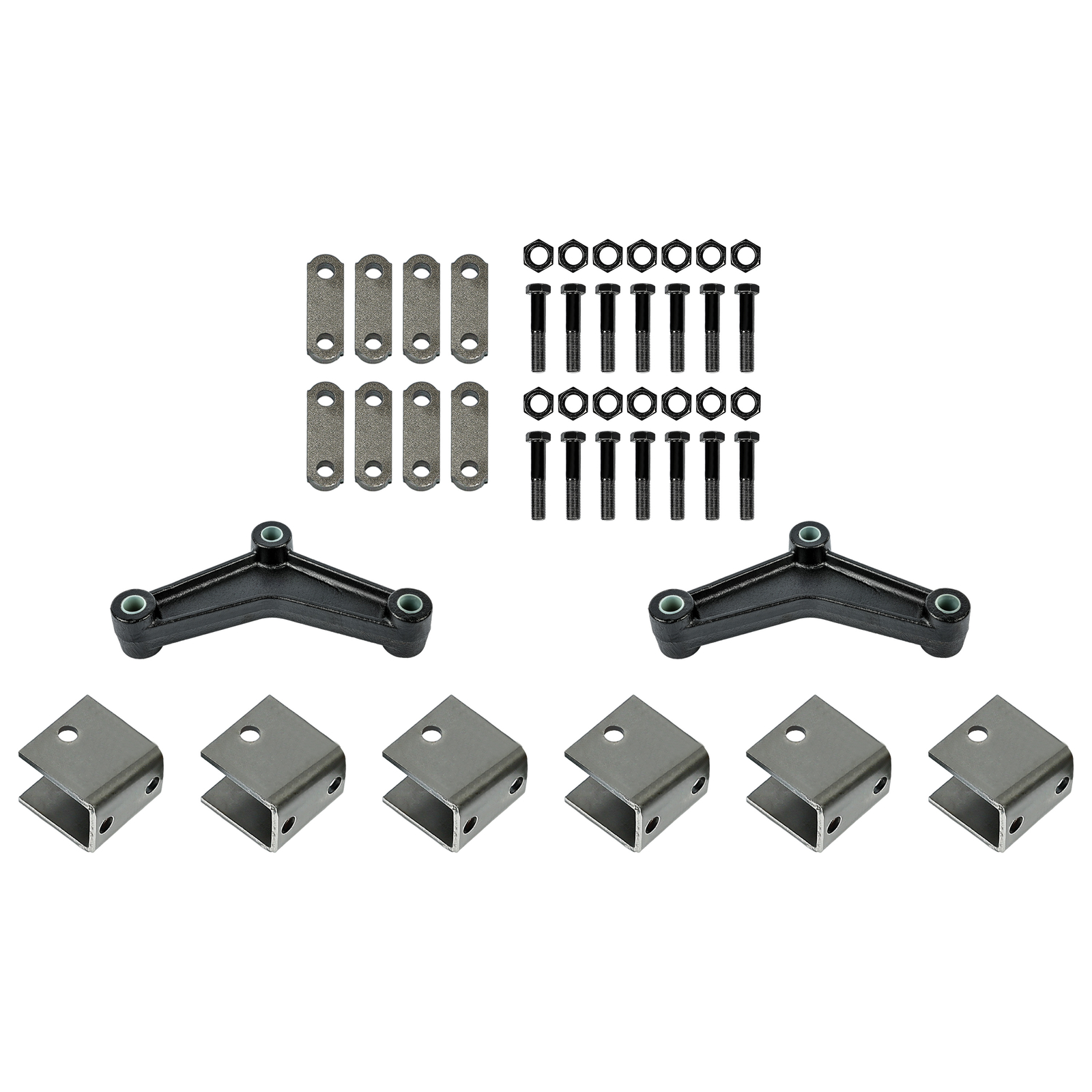 Tandem Trailer Axle Suspension Kit W/Leaf Spring Equalizer Shackle Strap 3500LB