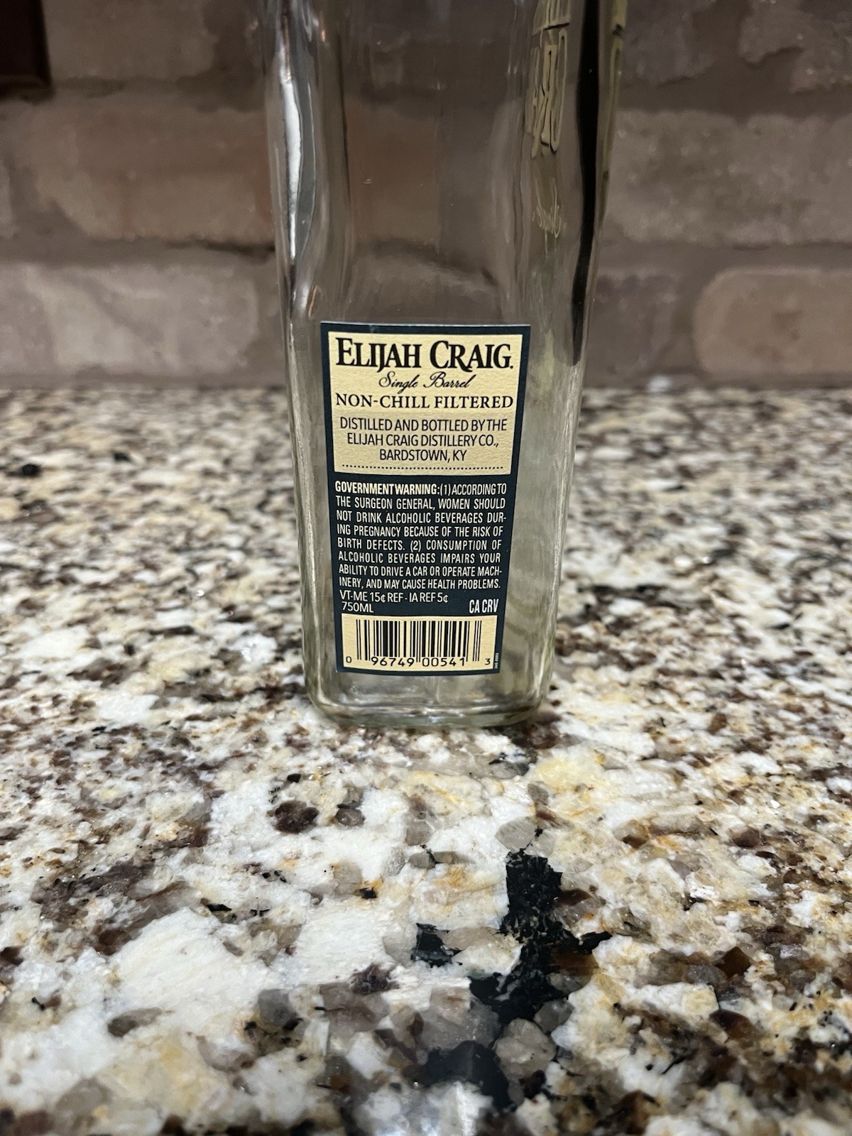 Elijah Craig Toasted Barrel Bourbon Barrel Proof Empty Bottle Store Pick