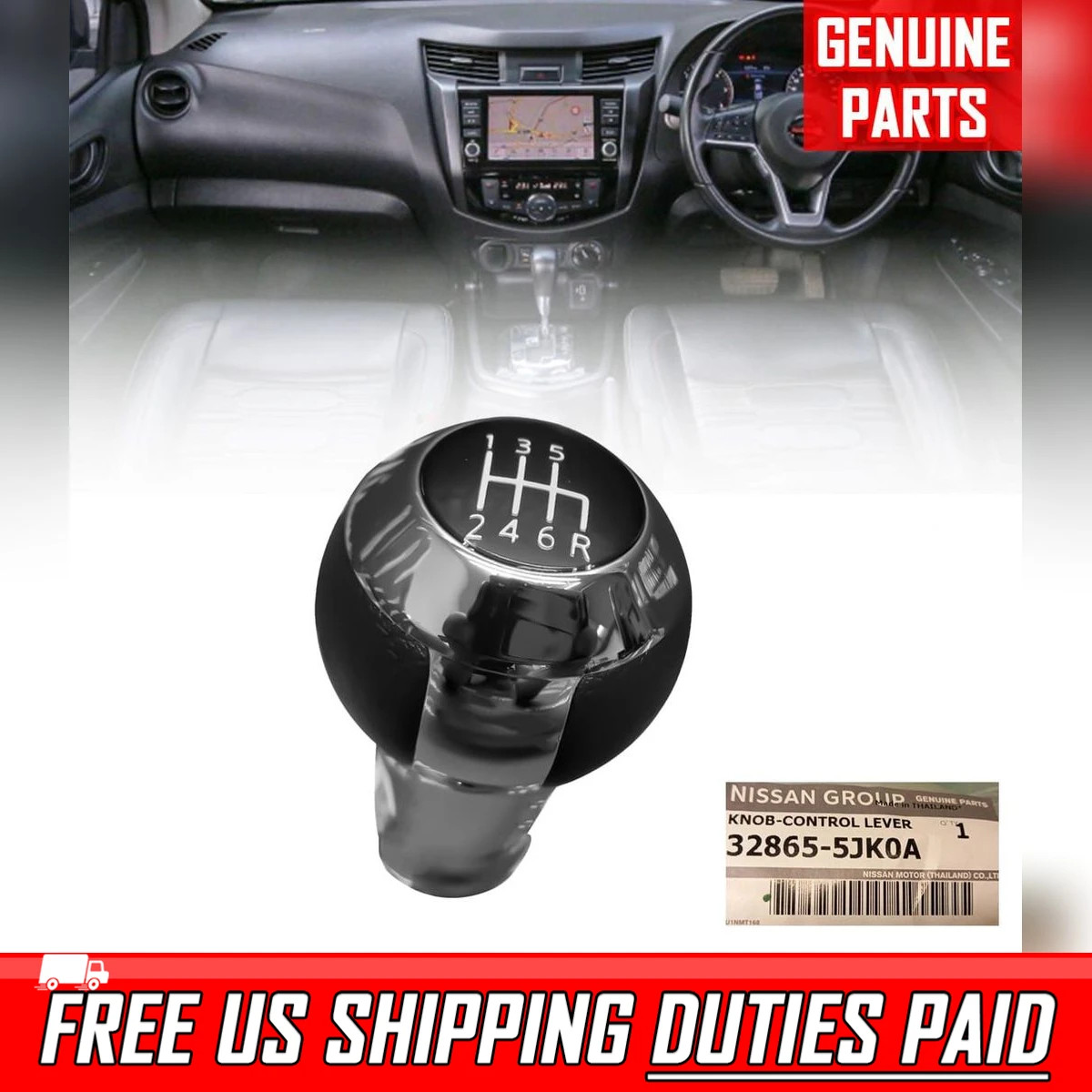 Genuine Gear Lever Knob Nissan Navara D23 Np300 2015-2020 Series 2 Onwards