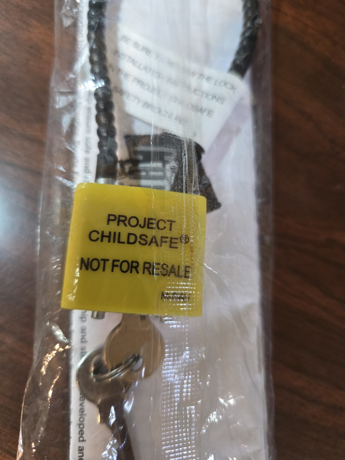 Project Child Safe Cable Gun Lock with 2 Keys New in Original Package