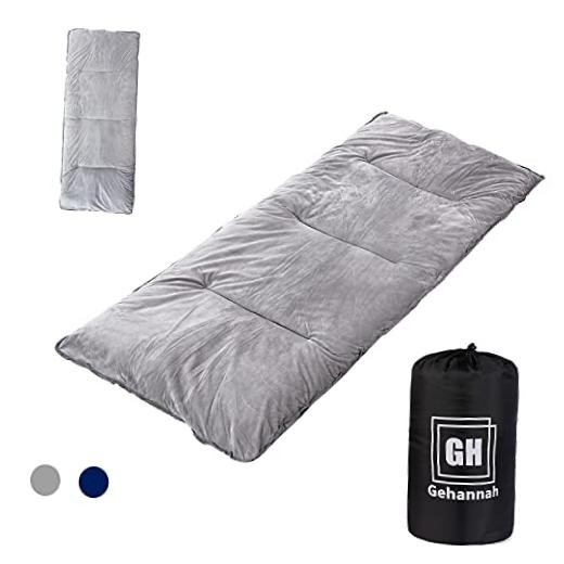 Thick Camping Sleeping Pad, Soft Comfortable Microfiber Camping Cot Pads Grey