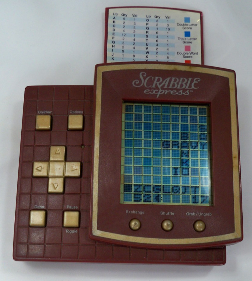 Vintage Scrabble Express Electronic Handheld Game Travel Word Game Tested Works
