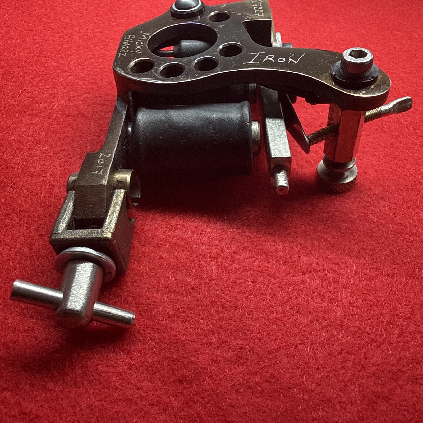 Micky Sharpz Iron Micro Dial Tattoo Machine 2017 Certificate of Authenticity