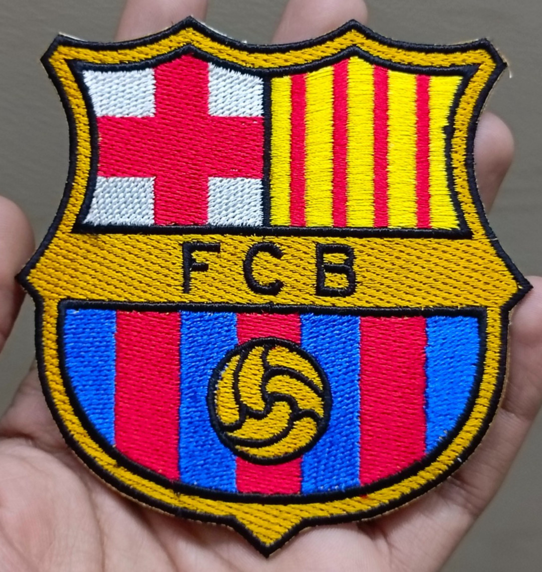 FC Barcelona Football Club Logo - Iron On Badge -Sew Patch - Embroidered Patch