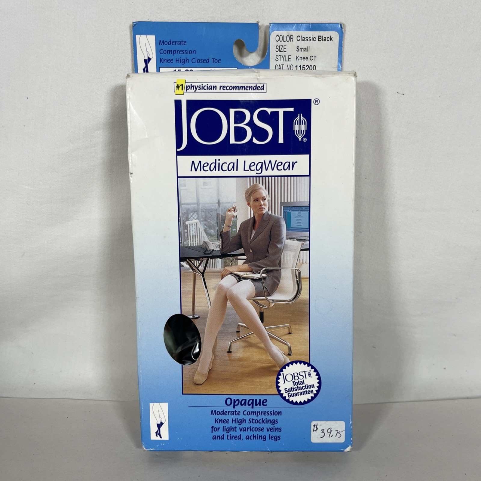 JOBST Opaque Knee High 15-20mmHg (Classic Black) Small, 115200 (Damaged Box)
