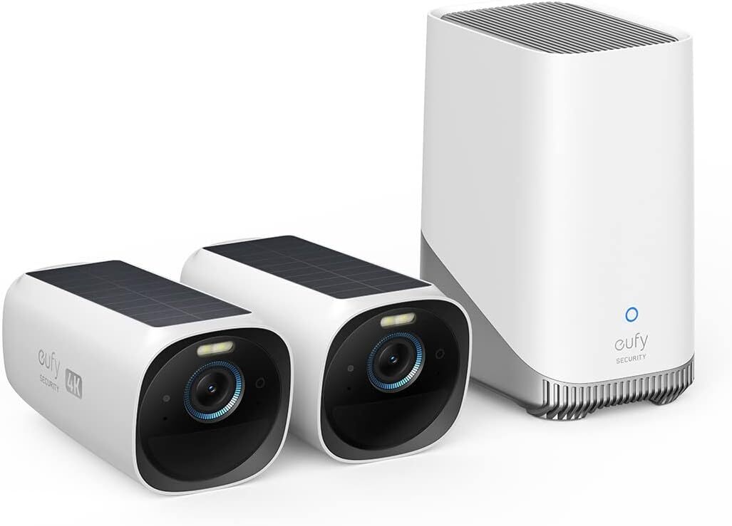 eufy eufyCam 3 Security Camera System 4K Outdoor Wireless Camera w/ Solar Panel