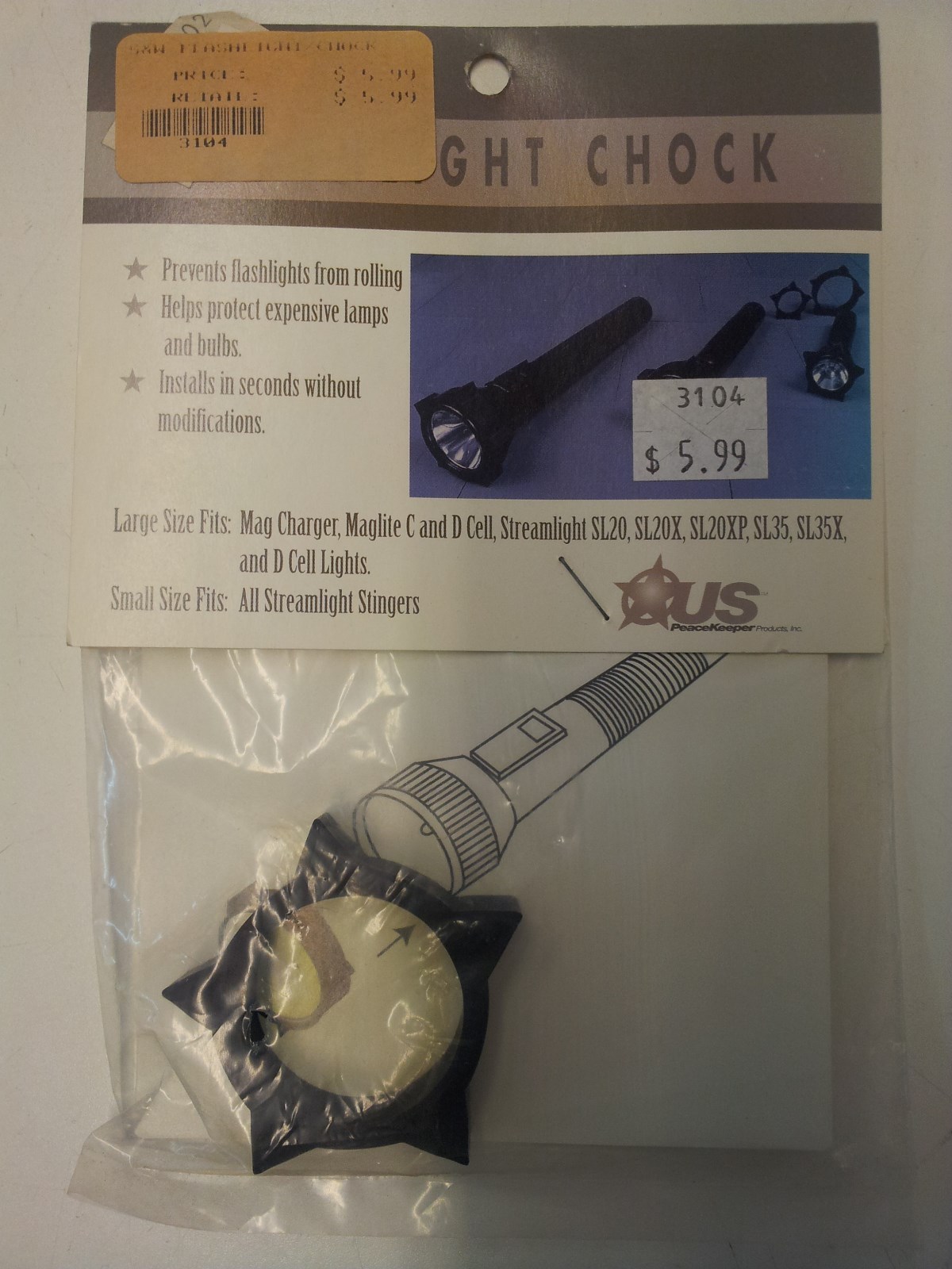 SMALL FLASHLIGHT CHOCK