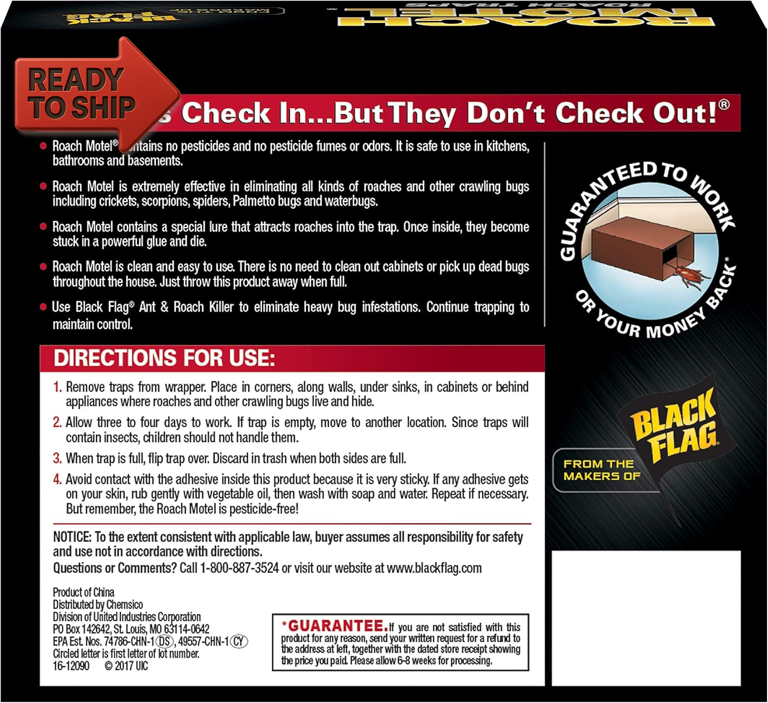 Black Flag 11020 511086 Roach Motel Insect Trap, 2 Count