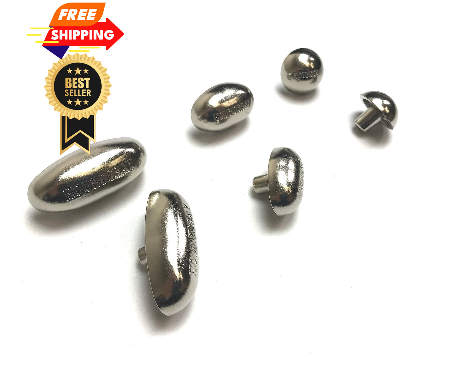 HOUNDSBAY Stainless Steel Bunion Plugs Replacement Pack for Large, Metallic