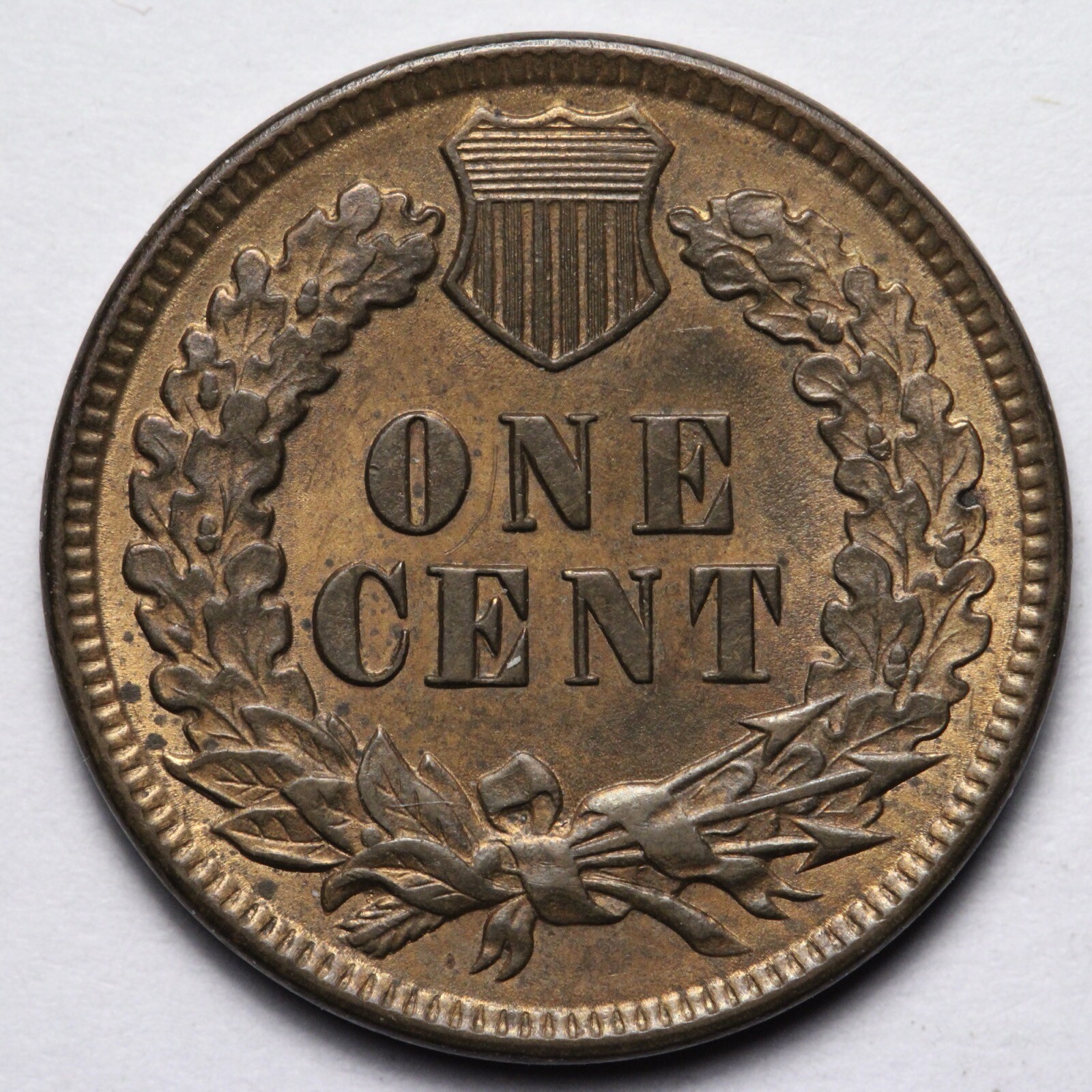 1897 Indian Head Cent Penny BU Details E166 UVCM