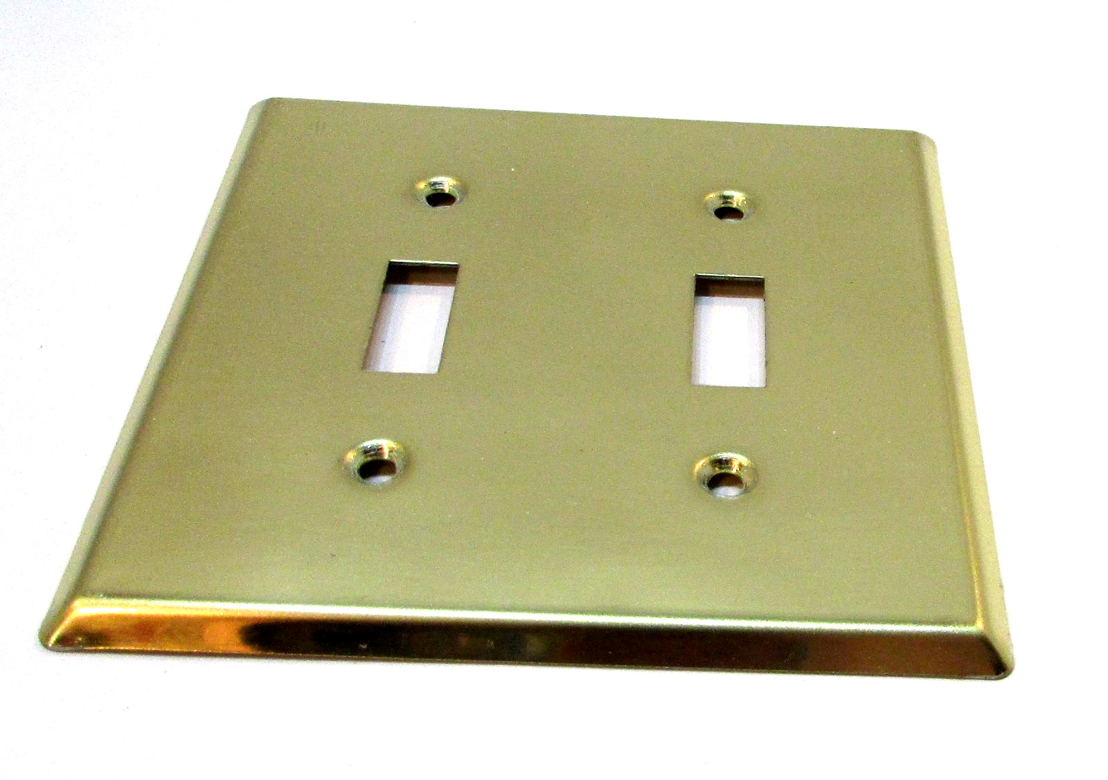 Excellent Atron Brass Plated Steel Twin Gang Square Switch Box Cover L