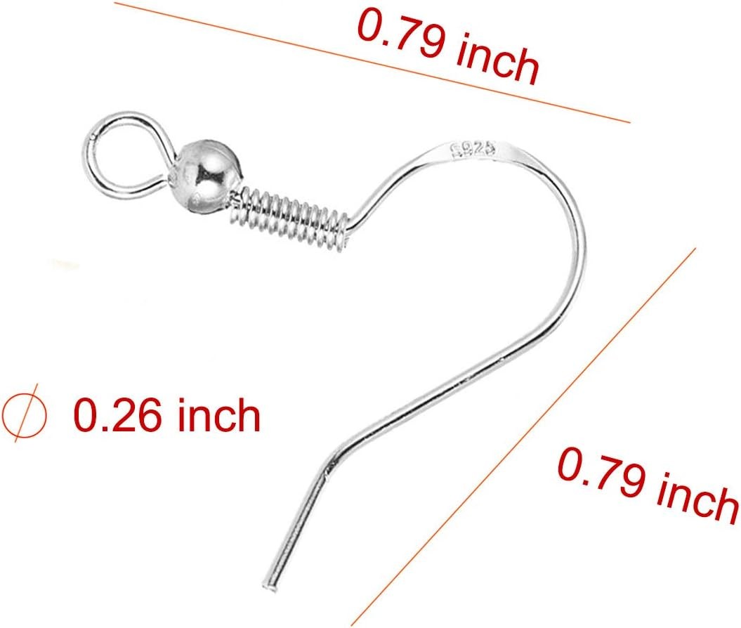 Earring Hooks Sterling Silver Rubber Backs DIY Jewelry