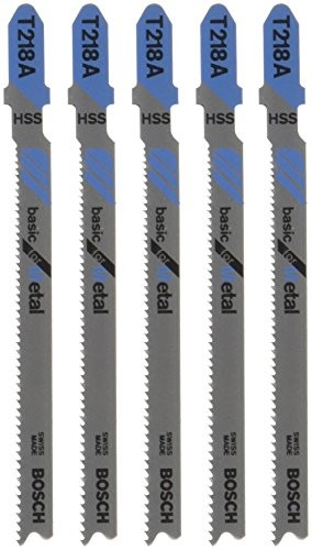 BOSCH T218A 5Pc 17-24 TPI T Shank Jig Saw Blades, 3-5/8" 17-24 P TPI - 5 pcs