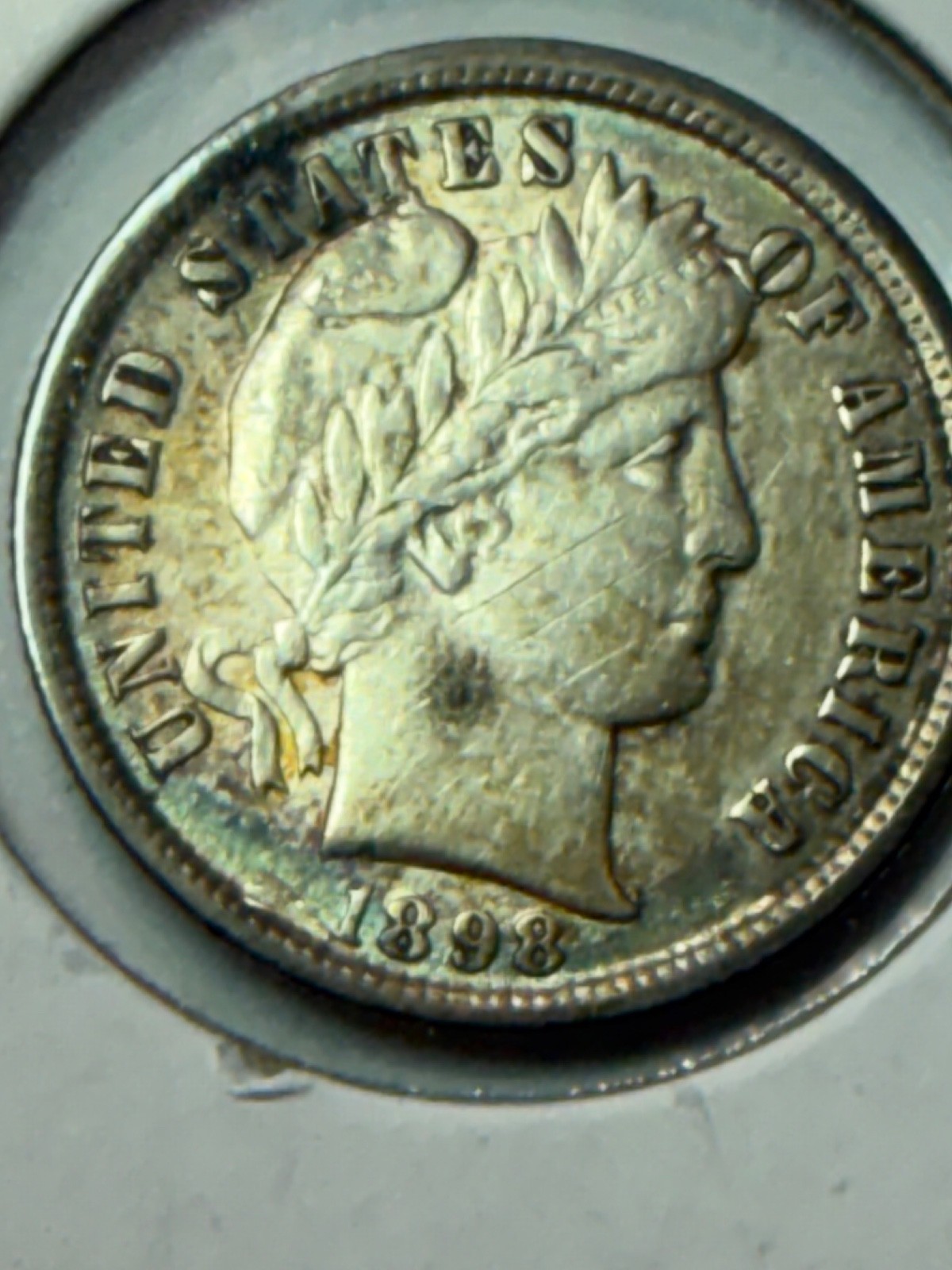 1898 P Barber Dime - Great Details, Some Luster - Nice Higher Grade Coin