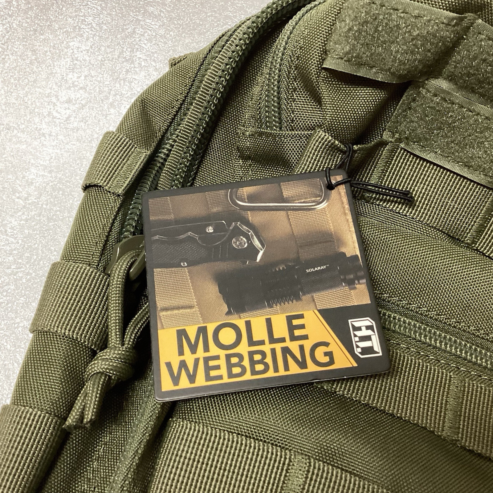 HIGHLAND TACTICAL Eagle Sling Bag - Molle Webbing Hook & Loop Patch Holder