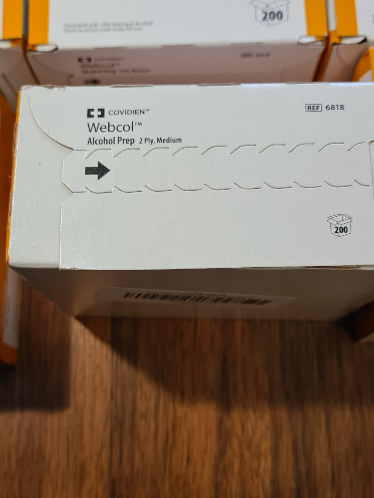 2000-Count Covidien Webcol Alcohol Prep 2 Ply Medium 6818