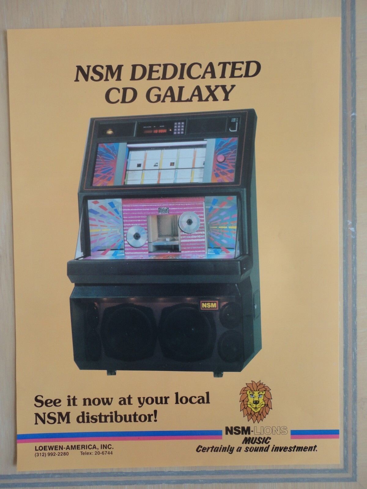 NSM Dedicated Galaxy Jukebox Flyer Original Magazine Pull Out Advertisement