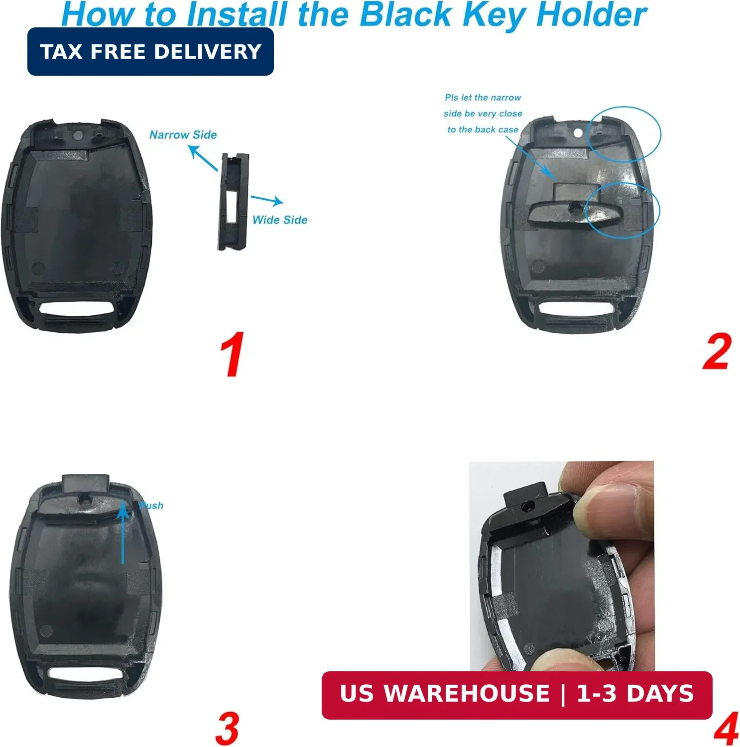 Upgraded Replacement Key Fob Keyless Entry Remote Shell Case fit for Honda 2003-