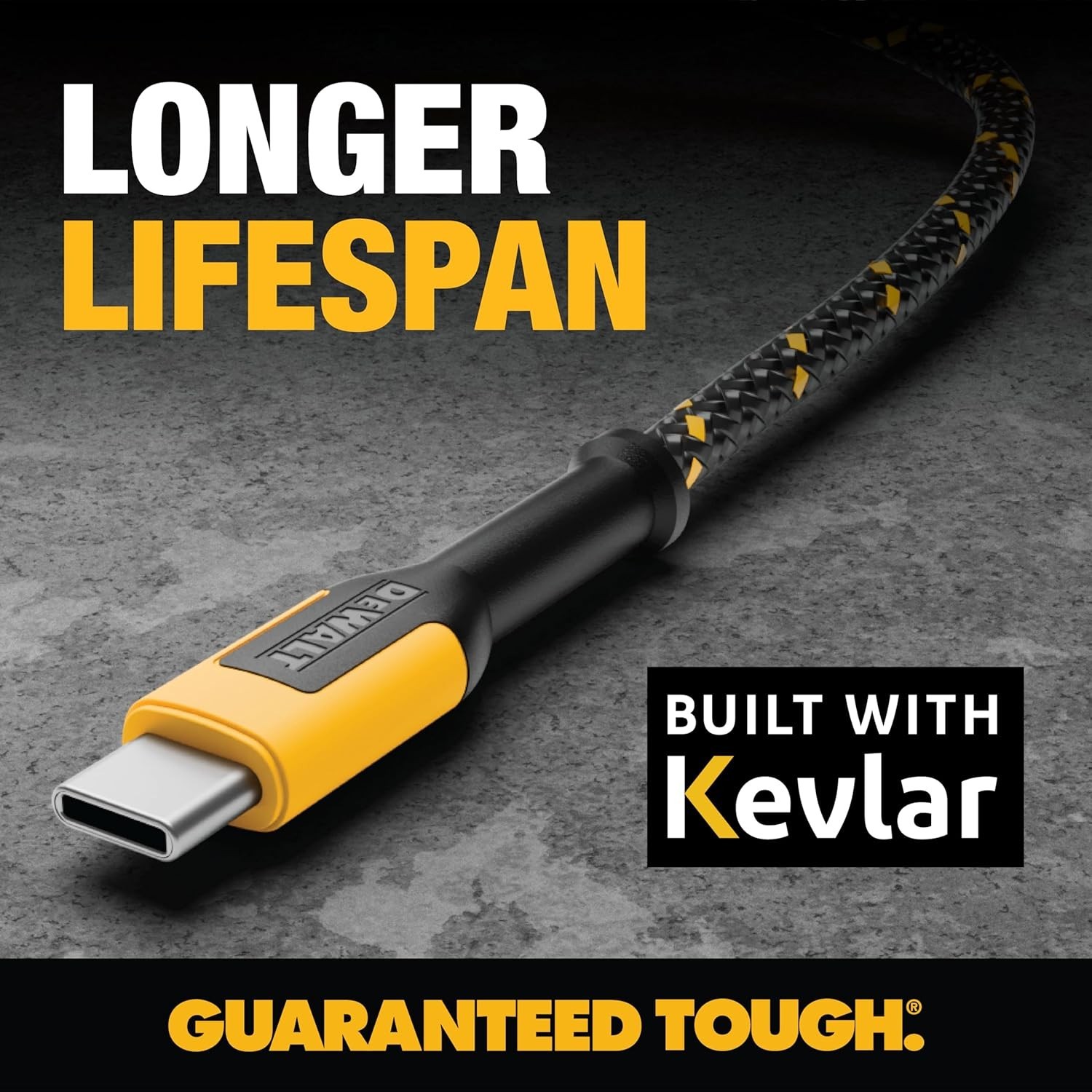 DEWALT USB C Cable, Braided Nylon USB a to Type C Charger Cable Fast Cha