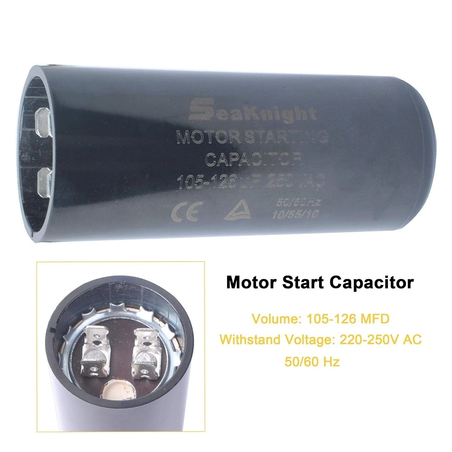 105-126 Uf Start Capacitor 220-250VAC for Franklin 1-2HP Well Pump Control Box.,