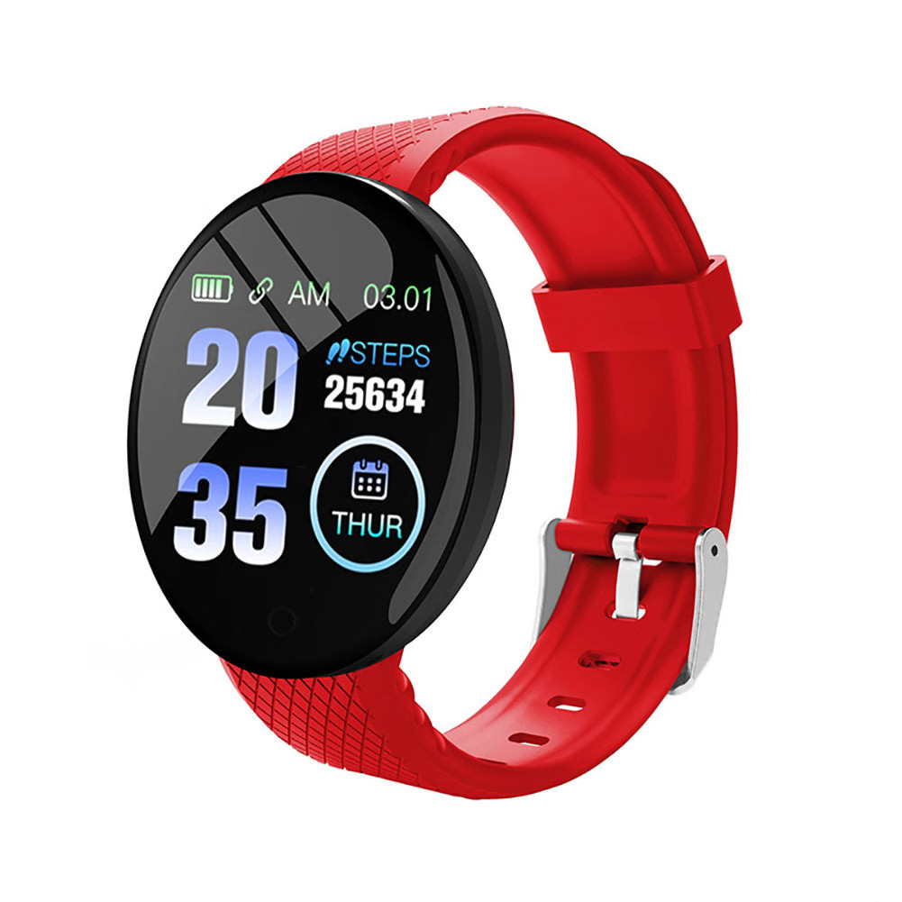 D18 1.44 Inch Sports Smart Watch Round Screen Smart Bracelet Heart Rate Blood Pr