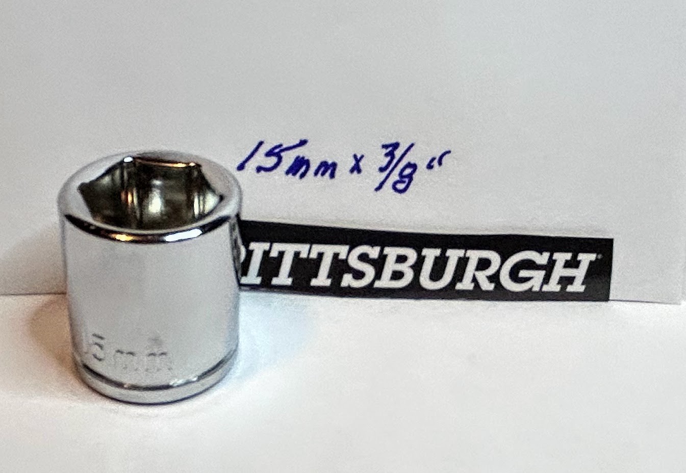 Pittsburgh 15 mm x 3/8" Dr Socket 6 Point  Free USA Shipping