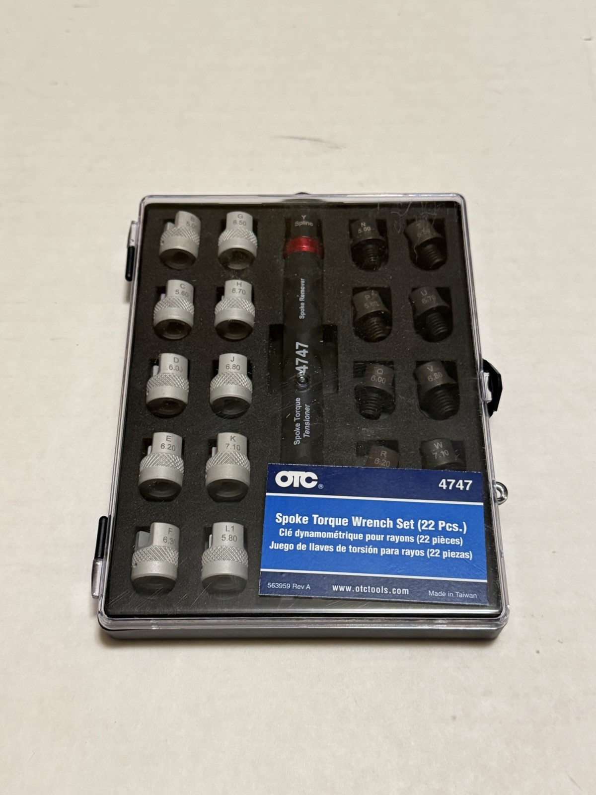 (Opened Box) OTC 4747 Spoke Torque Wrench Set 22pcs