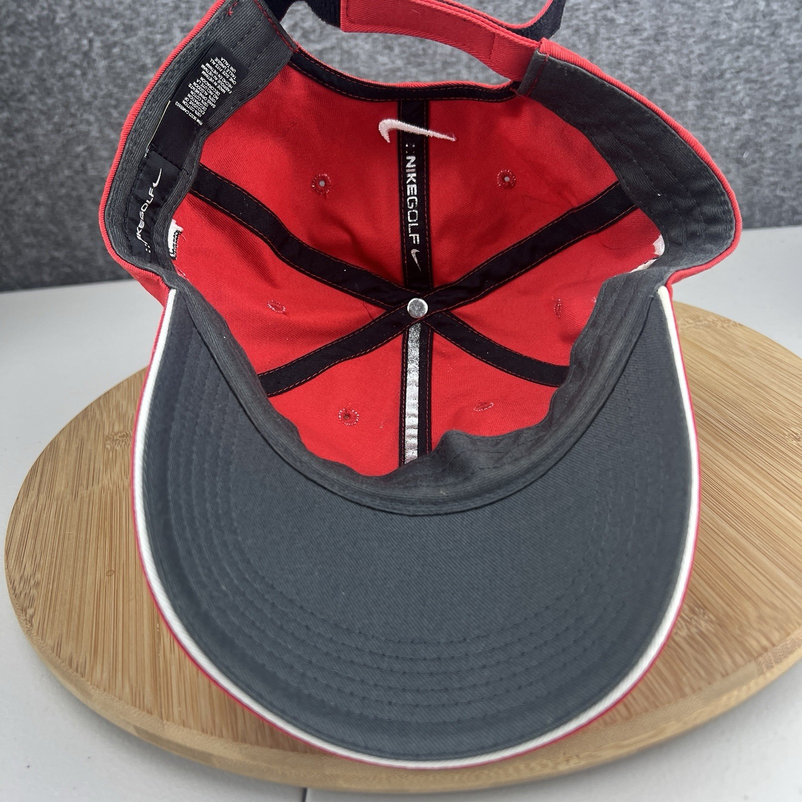 US Naval Air Facility NAF Atusgi Japan Golf Course Hat Cap Strapback Nike Red