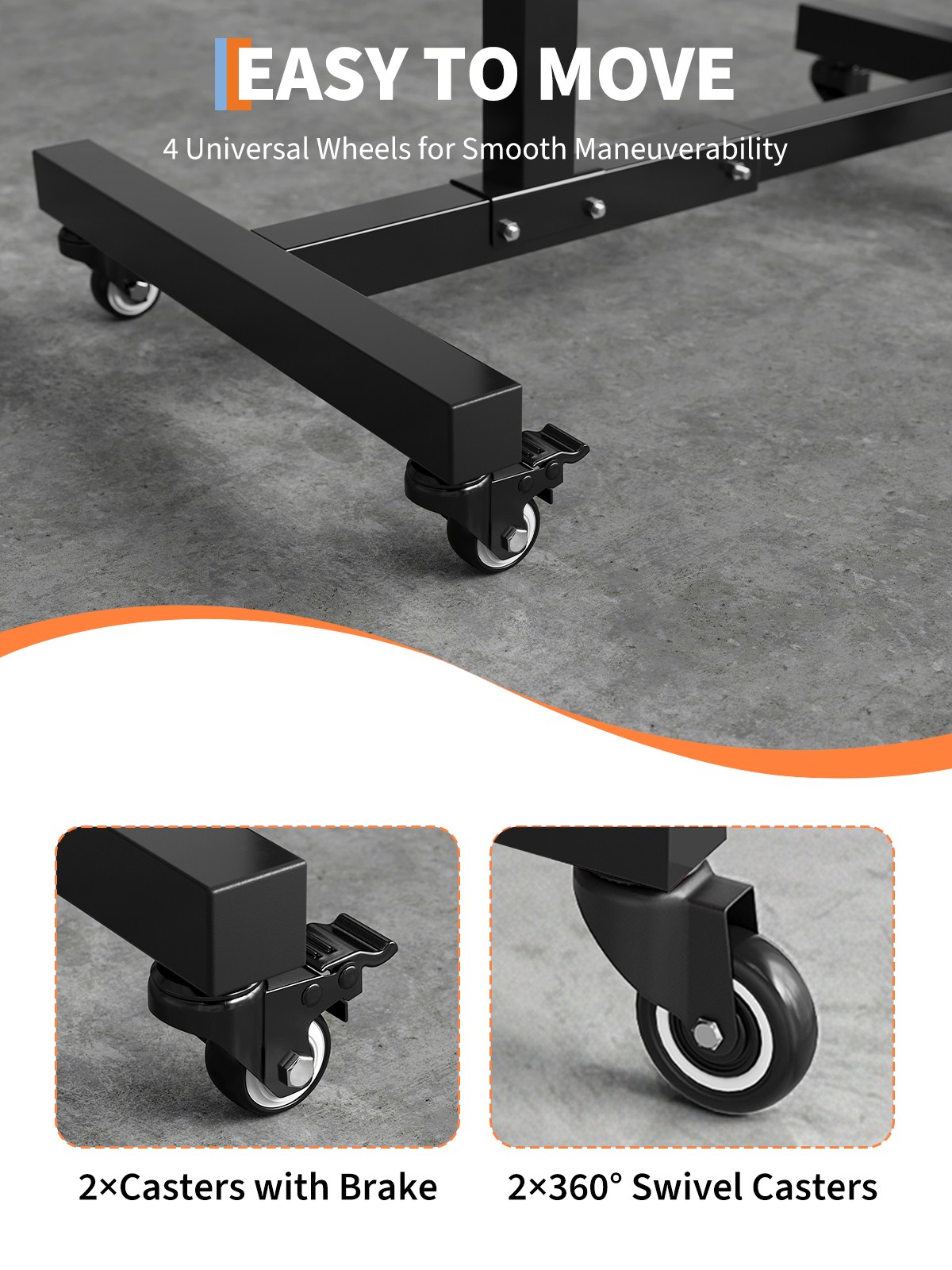 Adjustable Rolling Tool Tray Table on Casters 4 Compartments 220 lb for Workshop