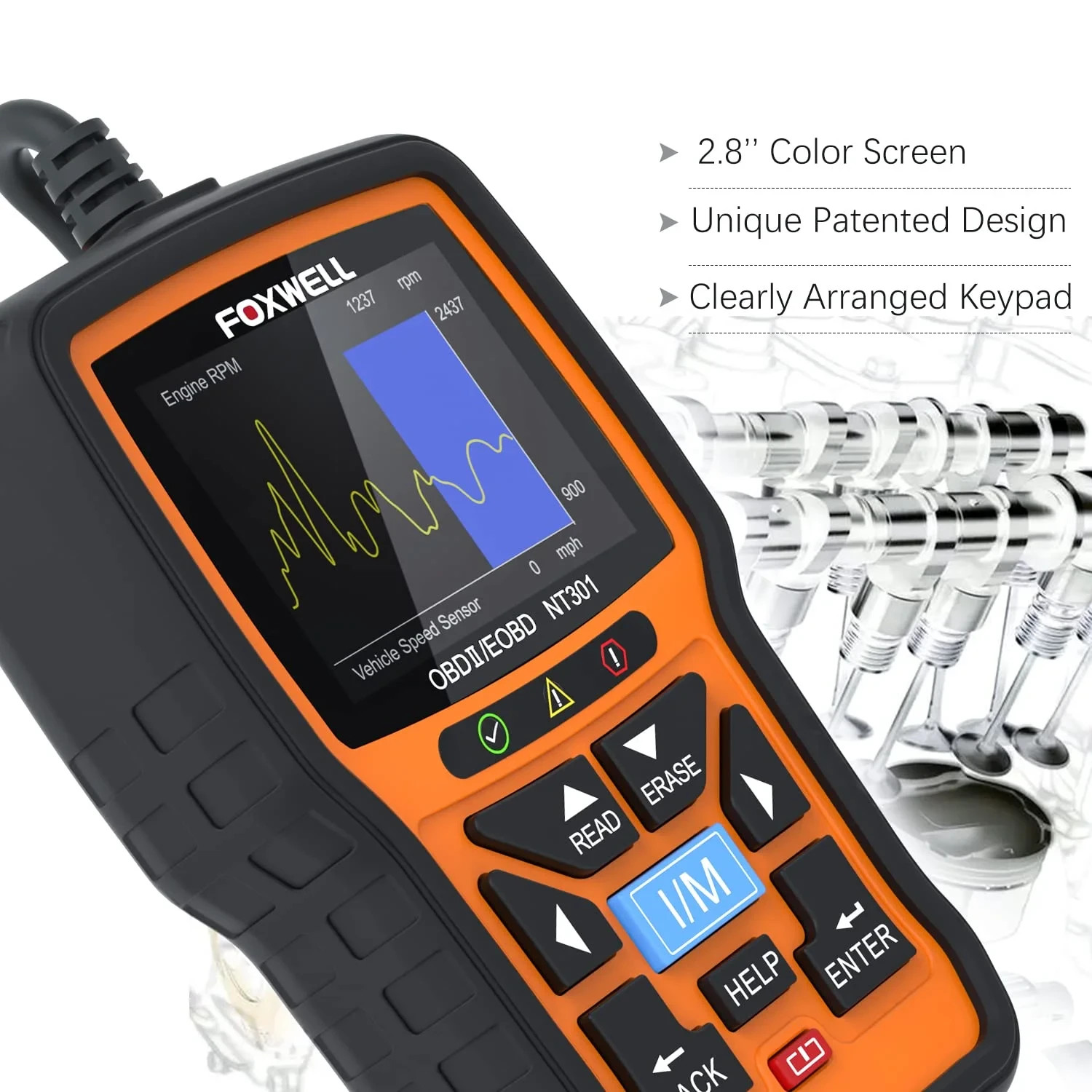 Foxwell NT301 OBD2 Scanner Code Reader Check Engine Fault Car Diagnostic Tool US